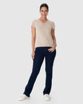 Calça Feminina Bootcut Cintura Média Em Flex - 1000125744
