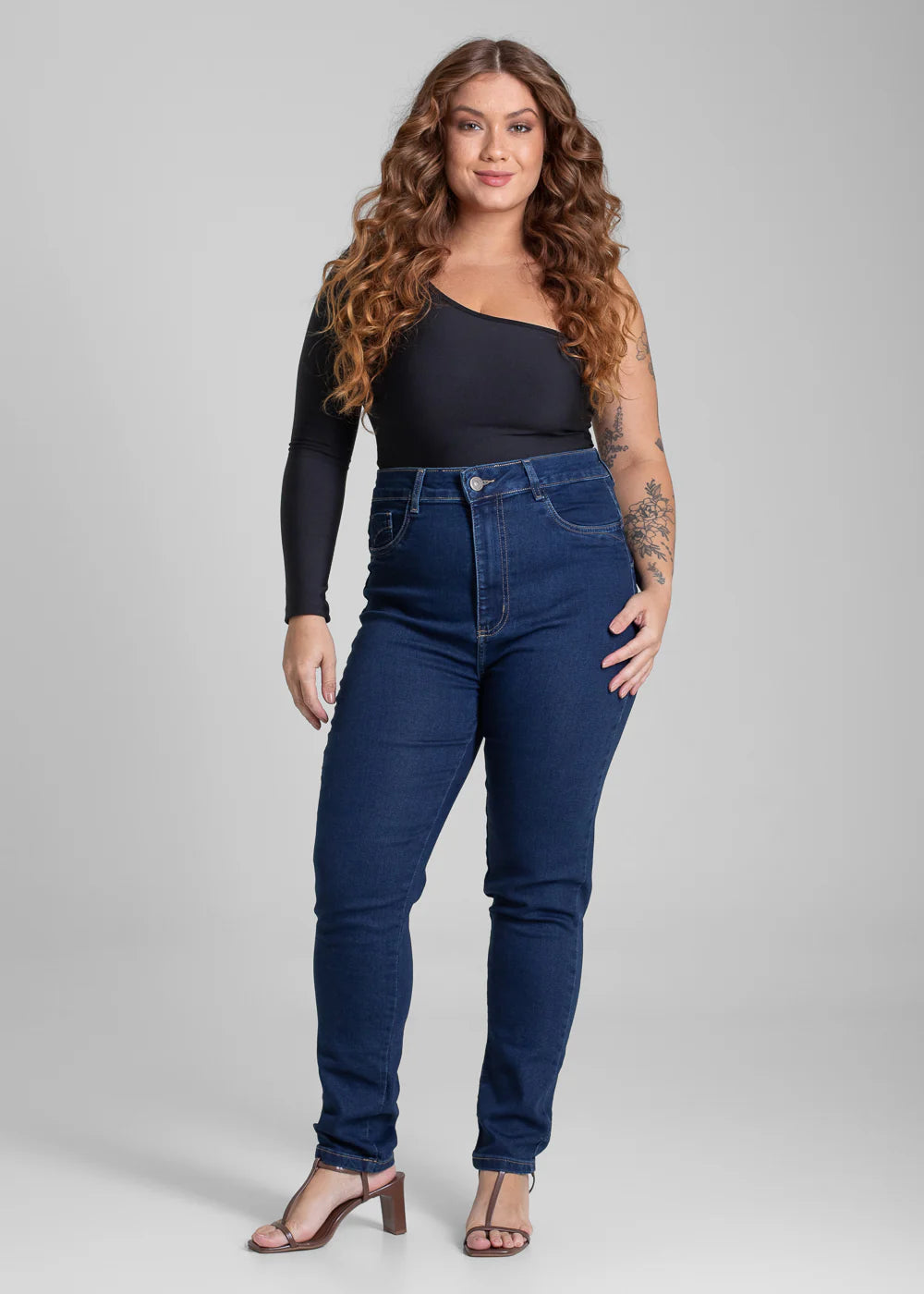 Calça Jeans Sawary Cigarrete Plus Size - 282088 AZUL