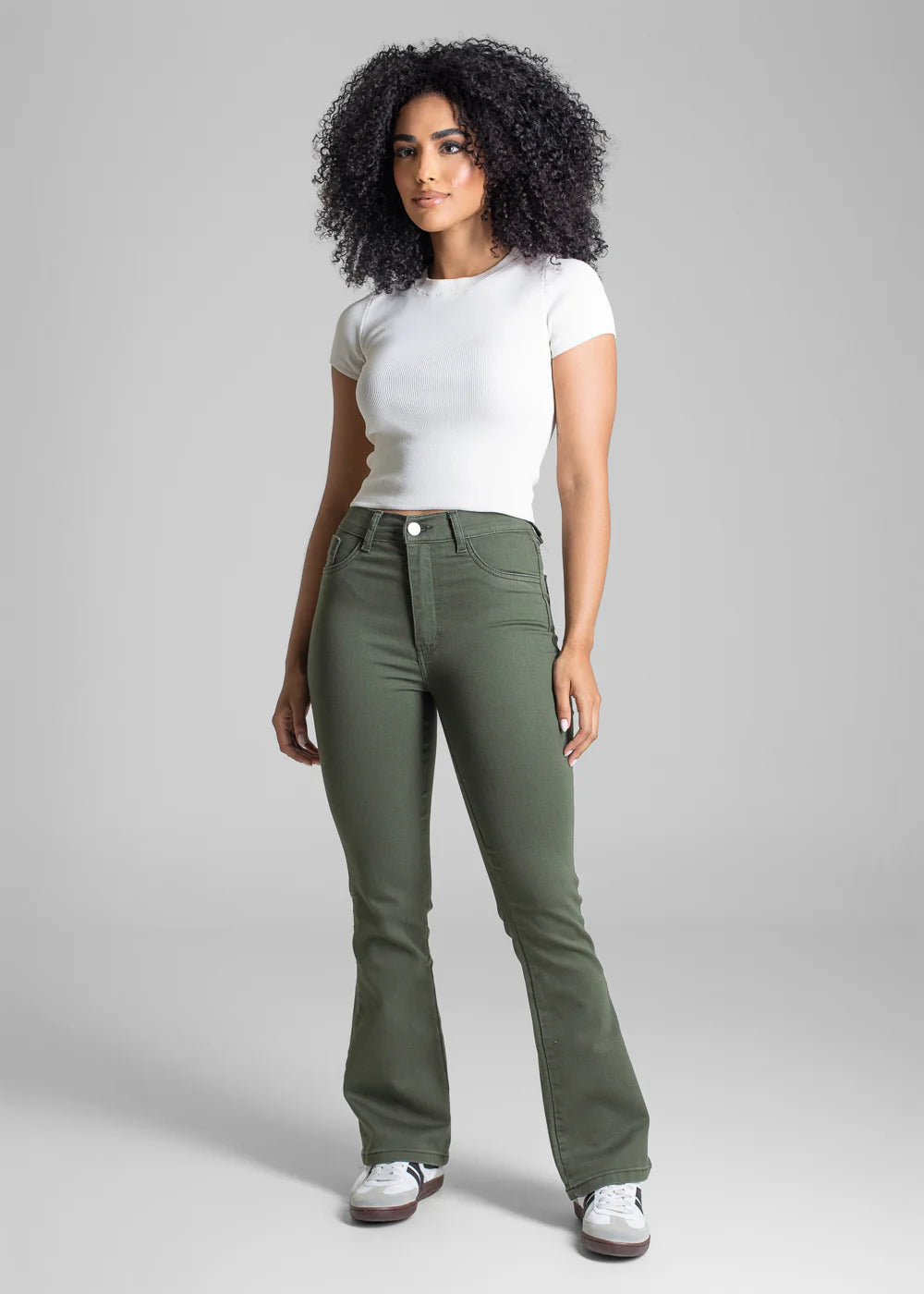 Calça Sarja Sawary Boot Cut Petit - 283320 VERDE