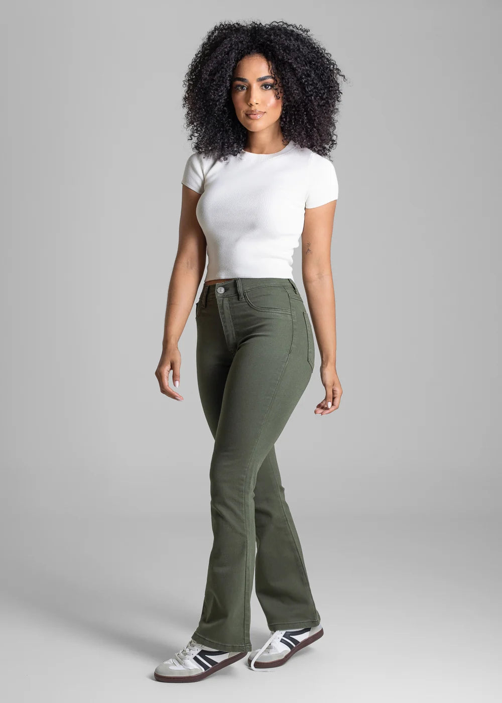 Calça Sarja Sawary Boot Cut Petit - 283320 VERDE