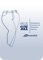 Calça Jeans Sawary Cigarrete Plus Size - 282088 AZUL