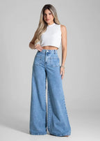 Calça Jeans Sawary Super Wide Leg - 282712
