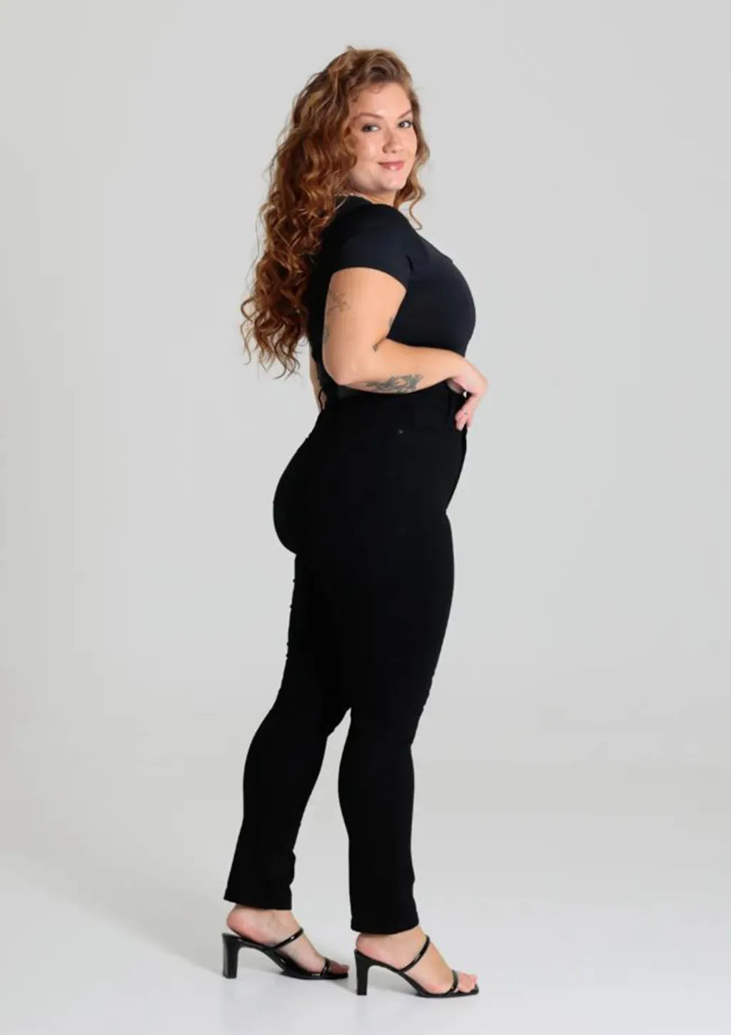 Calça Jeans Cigarrete Plus Size Feminina Sawary - 280621