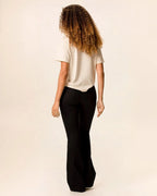 Calça Flare Feminina Bolso Funcional Em Sarja Com Elastano - 1000128744