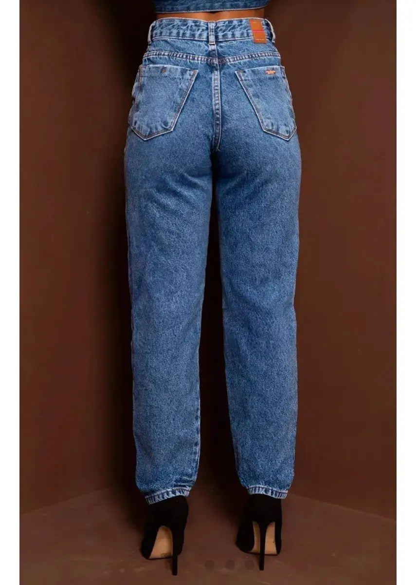 Calça Jeans Mom Feminina Básica 23982 Sky