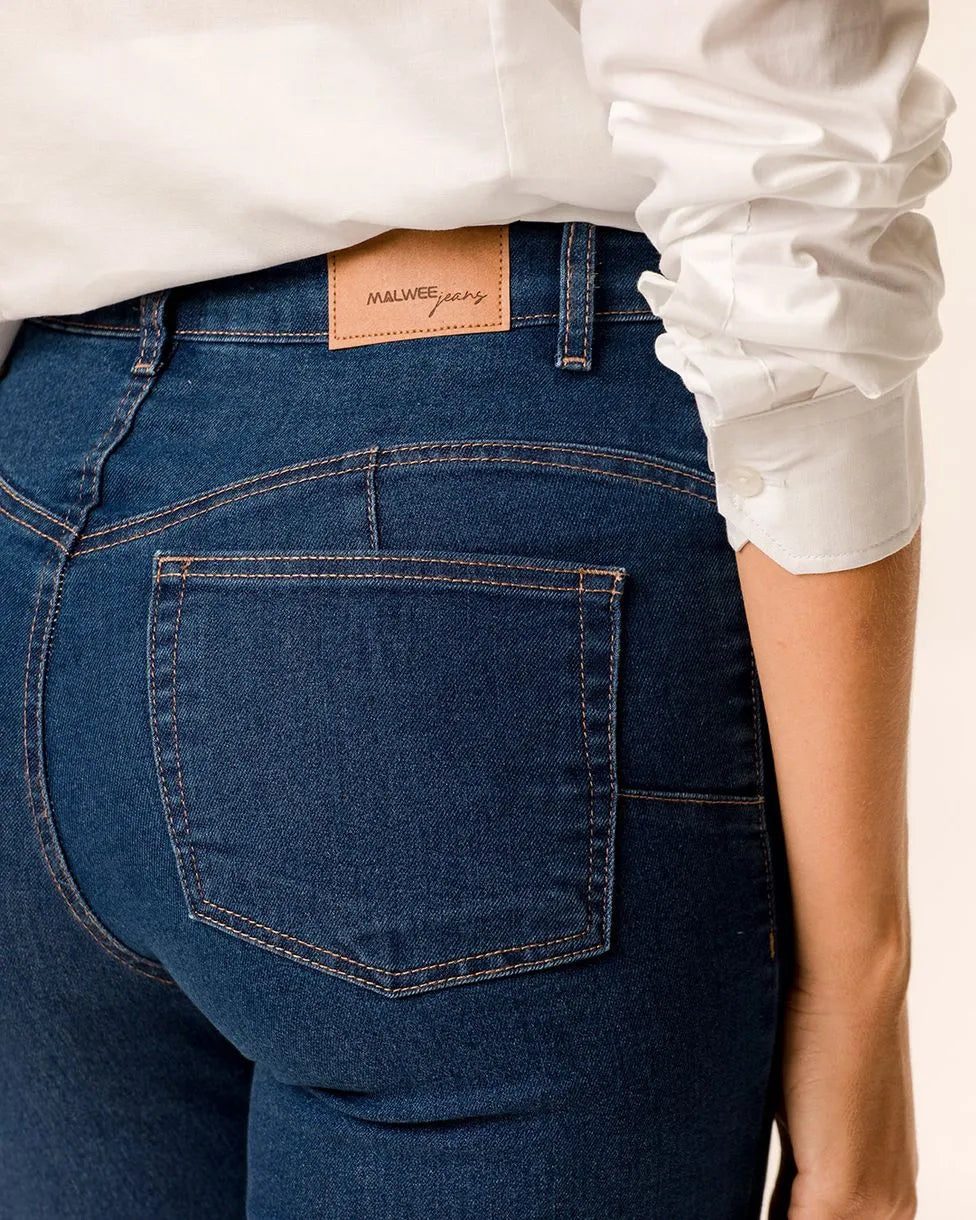 Calça Skinny Feminina Push Up Cintura Média Em Jeans Com Elastano - 1000129353