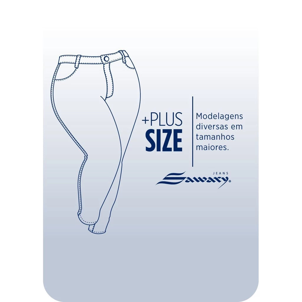 Calça Jeans Sawary Plus Size Mom - 280930
