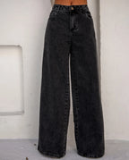 Calça Jeans Wide Leg Feminina Relaxed Cintura Baixa 29909 Vintage