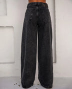 Calça Jeans Wide Leg Feminina Relaxed Cintura Baixa 29909 Vintage