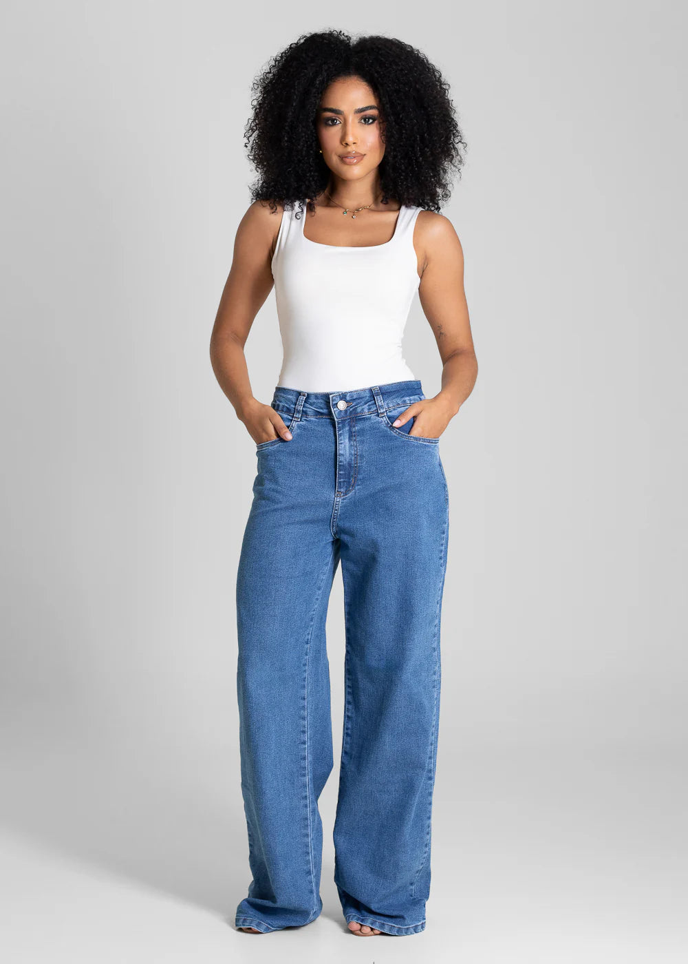 Calça Jeans Sawary Wide Leg - 280367 AZUL