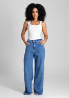 Calça Jeans Sawary Wide Leg - 280367 AZUL